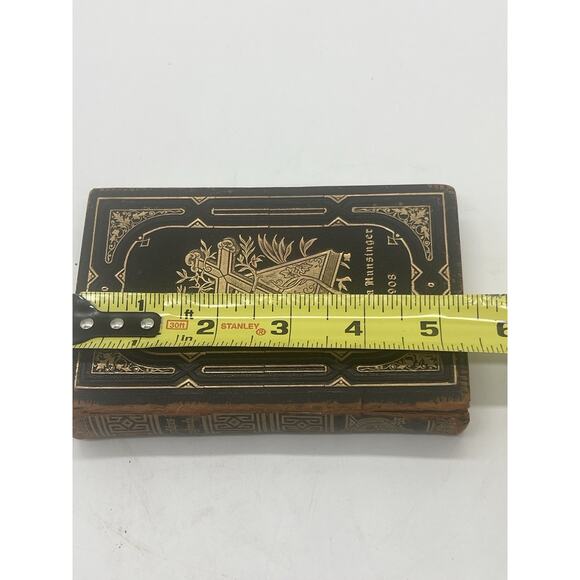 Vintage 1908 Prayer Book by Katharina Munsinger Hymnal Leather Cover 5.25”H - Picture 16 of 16